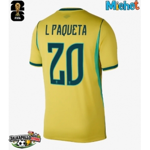 Brasilia Lucas Paqueta #20 Kotipaita MM-kisat 2026 Lyhythihainen
